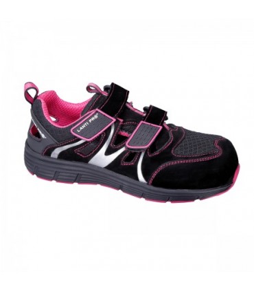 LAHTI SANDAŁY DAMSKIE ZAM/DZI.CZAR-RÓŻ, S1 SRC 42