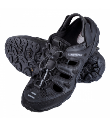 LAHTI SANDAŁY PU/DZIANINA CZA-SZAR "44"