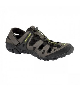 LAHTI SANDAŁY PU/DZIANINA KHAKI-CZAR-ZIEL. "42"