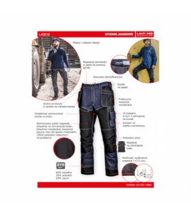 LAHTI SPODNIE JEANSOWE NIEBIESKIE "M", CE