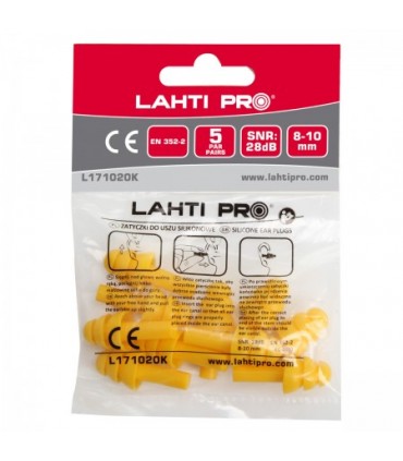 LAHTI ZATYCZKI DO USZU SILIKON. 5 PAR, CE