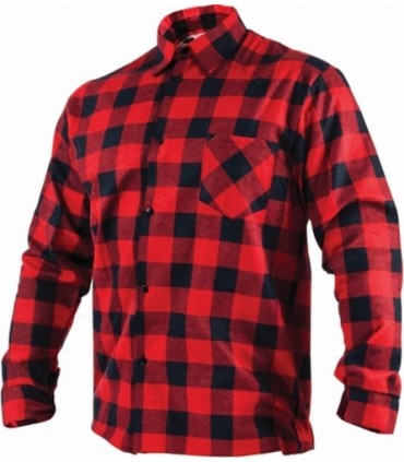 KOSZULA FLANELOWA SQUARE CZERWONA "XXL" S-42027