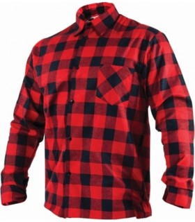 KOSZULA FLANELOWA SQUARE CZERWONA "XXXL" S-42028