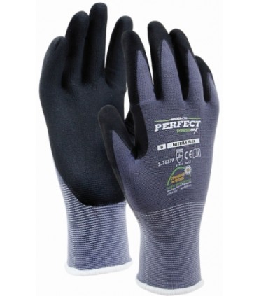 RĘKAWICE NYLON.S-NITRILE FLEX 8" S-76329 POWERMAX