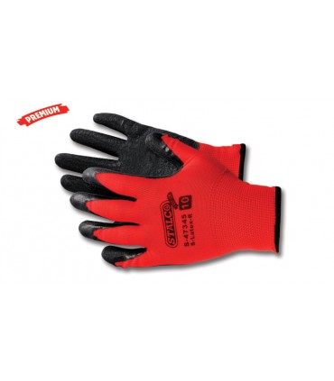 RĘKAWICE POLIESTROWE "S-LATEX R" 10" S-47345