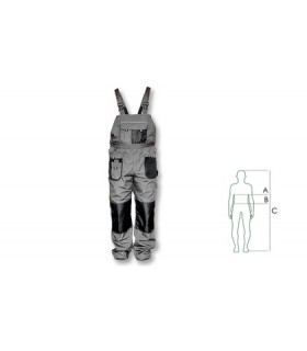 SPODNIE OGRODNICZKI BASIC LINE szary XL S-47870