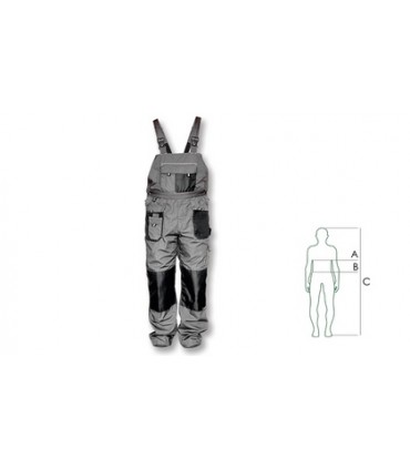 SPODNIE OGRODNICZKI BASIC LINE szary XL S-47870