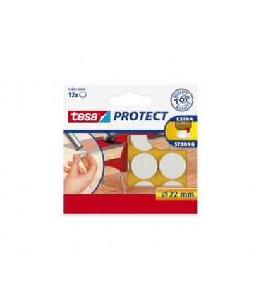 TESA PODKŁADKI FILCOWE FI=22mm, BIAŁE, 12szt.