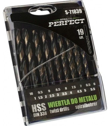 KOMPLET WIERTEŁ HSS METAL 19el. SP S-71839