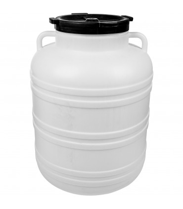 BIN BECZKA NA KAPUSTĘ - BIAŁA, UCHWYTY 60L