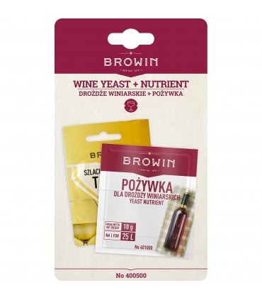 BIN - DROŻDŻE 20ml + POŻYWKA 10g (wino białe)