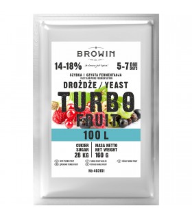 BIN - DROŻDŻE GORZEL. TurboFruit 5-7 dni 100L 160g
