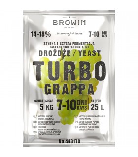 BIN - DROŻDŻE GORZEL. TURBO GRAPPA 7-10 dni, 120g