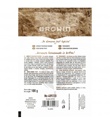 BIN - DROŻDŻE PIEKARSKIE SUSZONE 100g