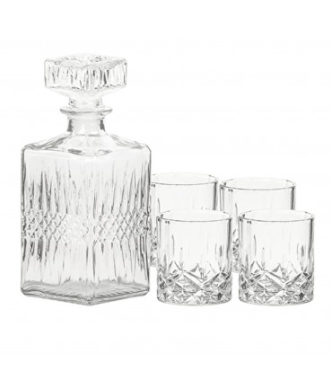 BIN - KOMPLET DO WHISKY karafka + 4 kieliszki