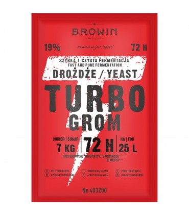 BIN DROŻDŻE GORZELNICZE TURBO GROM 72h 120g
