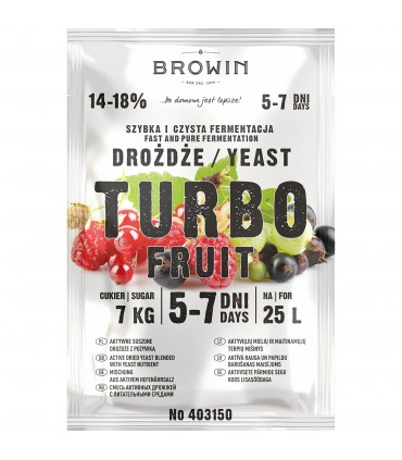BIN DROŻDŻE GORZELNICZE Turbo Fruit 5-7 dni 40g