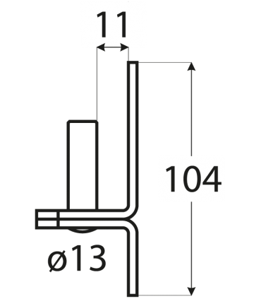 C 13/11 Uchwyt 11x104x4,0