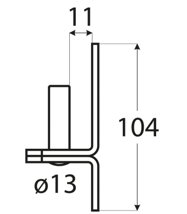 C 13/11 Uchwyt C 11x104x4,0