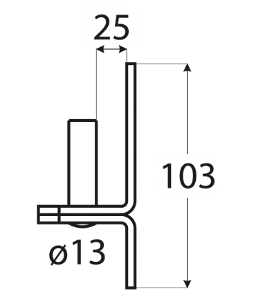 C 13/25 Uchwyt C 25x103x4,0