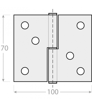 ZM 100/70 ZAWIAS L 100x70