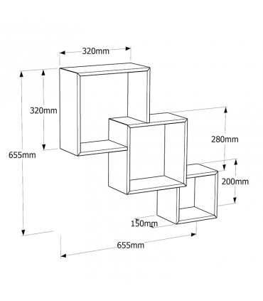 FIS 1 Półka kpl. SZ 320/280/200 - (1/op)