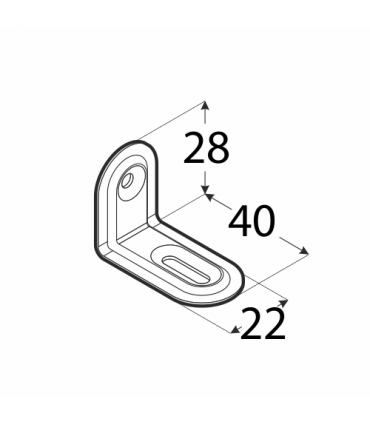 FKS 2 Kątownik 40x28x22x1,0 