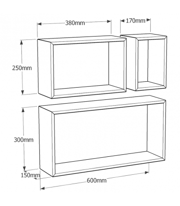 FRS 1 Półka kpl. BI 600/380/170 - (1/op)