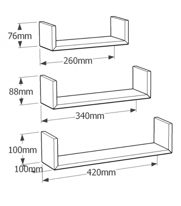 FUS 1 Półka kpl. WE 420/340/260 - (1/op)