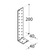 KK 1 Kątownik 40x200x40x2,0