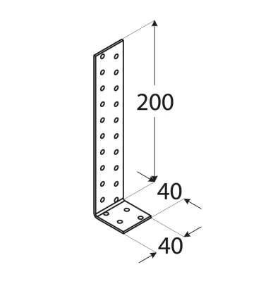 KK 1 Kątownik 40x200x40x2,0