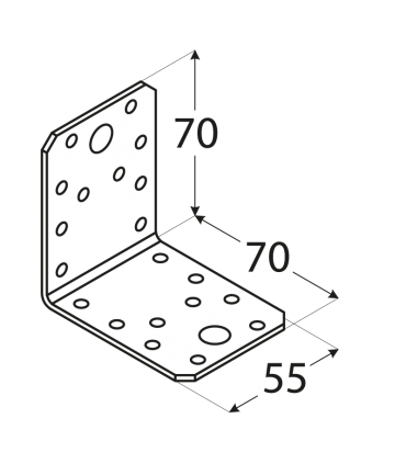 KL 2 Kątownik 70x70x55x2,5