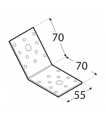 KLR 2 Kątownik 70x70x55x2,5 