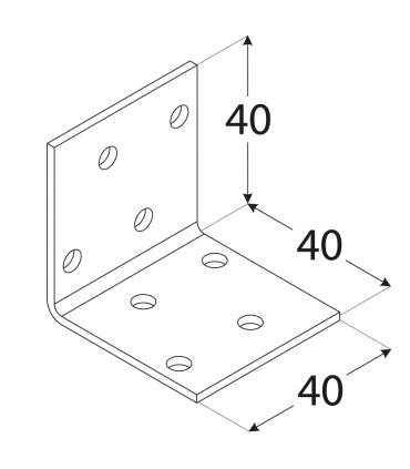 KM 1 Kątownik 40x40x40x2,0