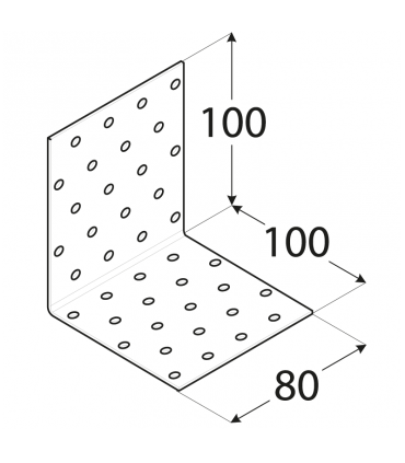 KM 12 Kątownik 100x100x80x2,0 