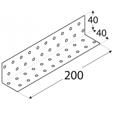KM 15 Kątownik 40x40x200x2,0