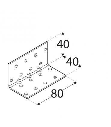 KMP 3 Kątownik 40x40x80x1,5
