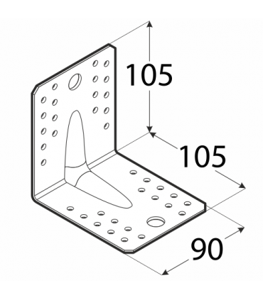 KPL 2 Kątownik z przetłoczeniem 105x105x90x2,0