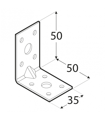 KPL 5 Kątownik z przetłoczeniem 50x50x35x2,0