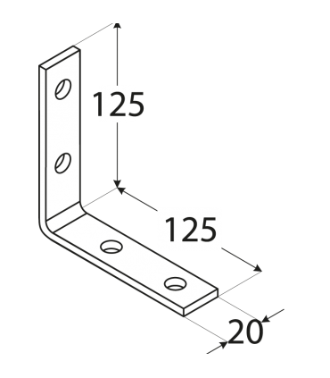 KW 6 Kątownik 125x125x20x4,0