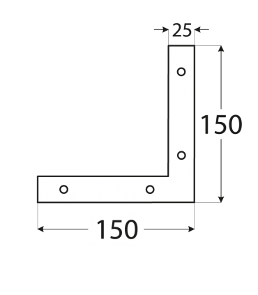 NA 1 Narożnik 150x150x25x2,5