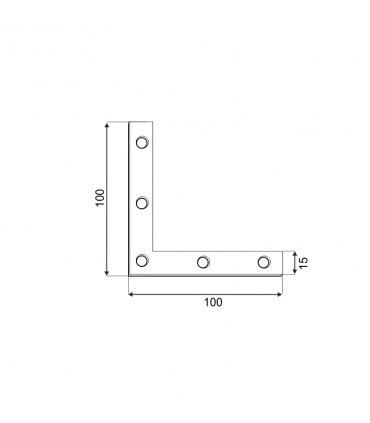 NA 100 Narożnik 100x100x15x2,0