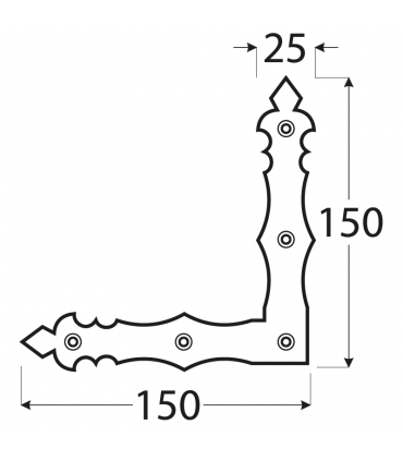 NAD 1 Narożnik C 150x150x25x2,5