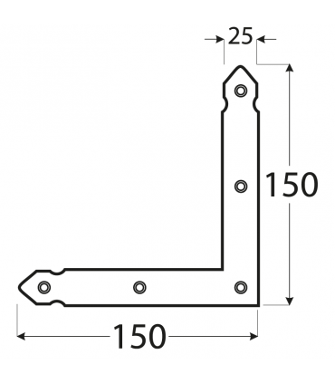 NAO 1 Narożnik 150x150x25x2,0