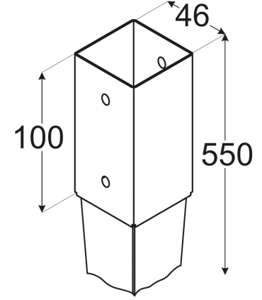 PSG 45/550 PODSTAWA 46x550x1,5