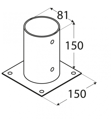 PSPO 80 Podstawa 81x150x2,0