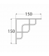SQUARE 150 Wspornik CMT 150x150