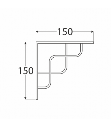 SQUARE 150 Wspornik CMT 150x150