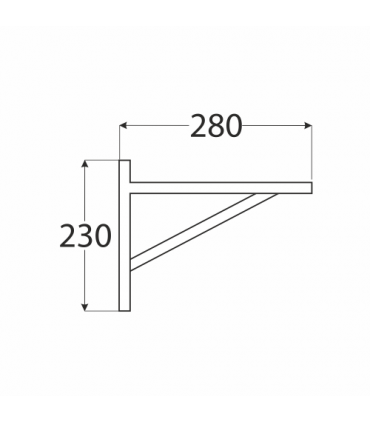 WDW 280 Wspornik SO 280x230x1,1