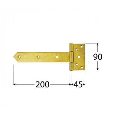 ZB 200 Zawias 200x45x90x3,0